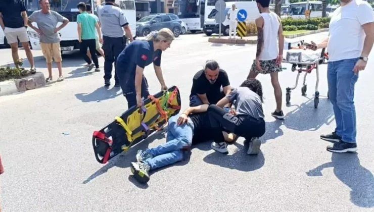 Antalya’da motosiklet ile midibüs çarpıştı: 1 yaralı