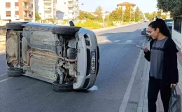 Otomobil Devrilmesi Sonrası Genç Öğretmen Kazayı Yaralanmadan Atlattı